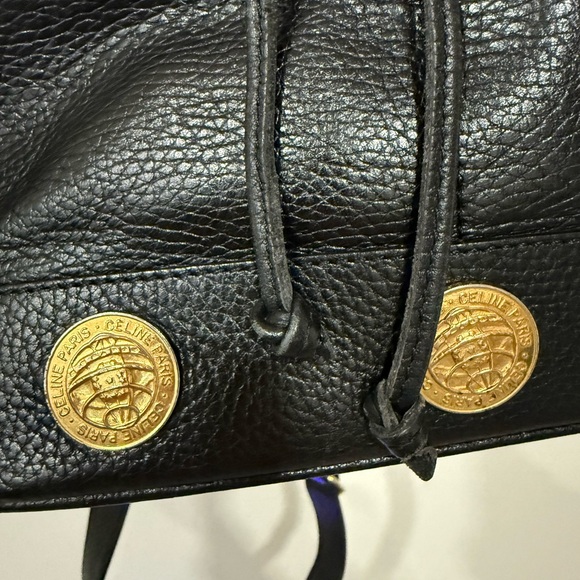Celine Black Bucket Bag with Gold Accents main image 4